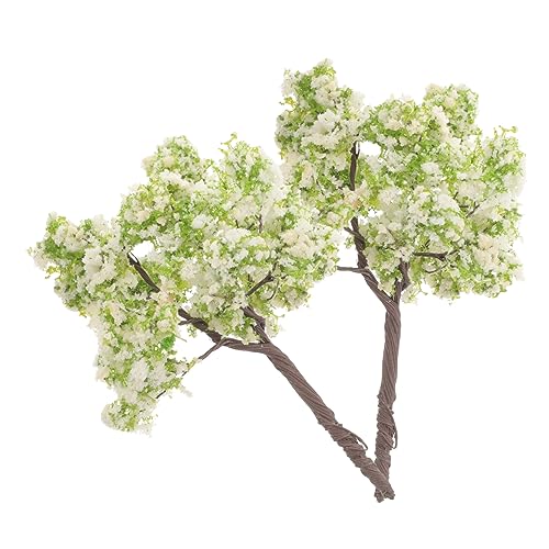 Lurrose 2 Stücke Baum Pulver Grün Eisen Draht Desktop Mini Figur Tür Chic Baum Figur von Lurrose