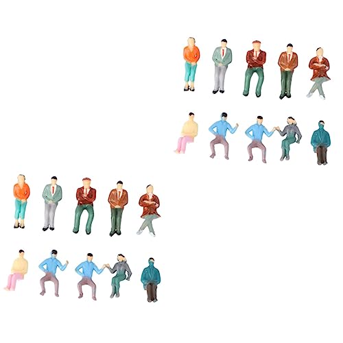 Lurrose 20 STK Farb Simulations Puppe Winzige Menschenfiguren Sandtischfigurenmodelle Maßgeschneiderte Menschliche Figuren Kleine Menschliche Gestalten Mini Plastik Dekorative Zeichnung von Lurrose