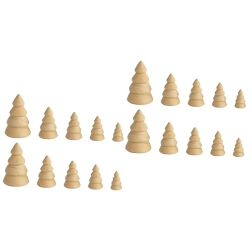 Lurrose 20 Stück Holz Weihnachtsbaum Feiertags Klammerpuppen Weihnachts Klammerpuppen DIY Malspielzeug Weihnachtsbaum Modelle Weihnachtsbaum Figur Heimdekoration Unvollendetes von Lurrose