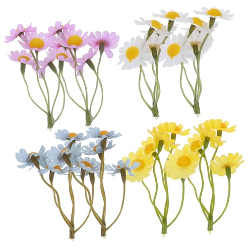 Lurrose 20st Künstliche Blumenpflanze Frühlings-gänseblümchen-dekor Gartendekoration Blumen Gefälschter Blumenstrauß Künstliche Herbstgänseblümchen Mini-gänseblümchen Stoff von Lurrose