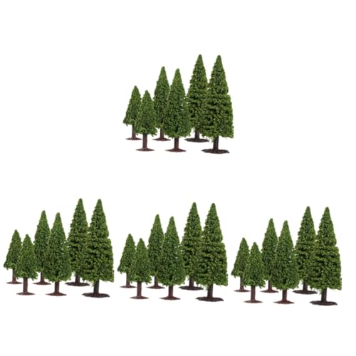 Lurrose 24 Stk Modellkiefer Landschaft Architektur Baum Miniaturbaum Schneekugelbaum selber machen Modelleisenbahn Baum Modell Zeder Mini-Bäume zum Basteln sandtisch DIY Modell Minibäume von Lurrose