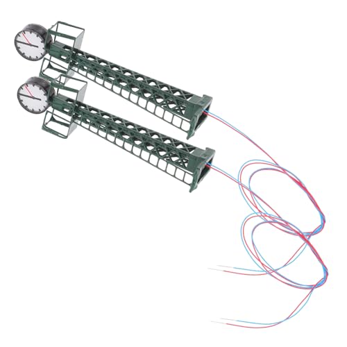 Lurrose 2St Zuggitterlichtmodell Track-Modell mehrfarbiger Gürtel Gittermodell Tischmodell Weste Diorama Zubehör Modellbau Licht Modellleuchten Sandkasten Miniaturlandschaften Metall Green von Lurrose
