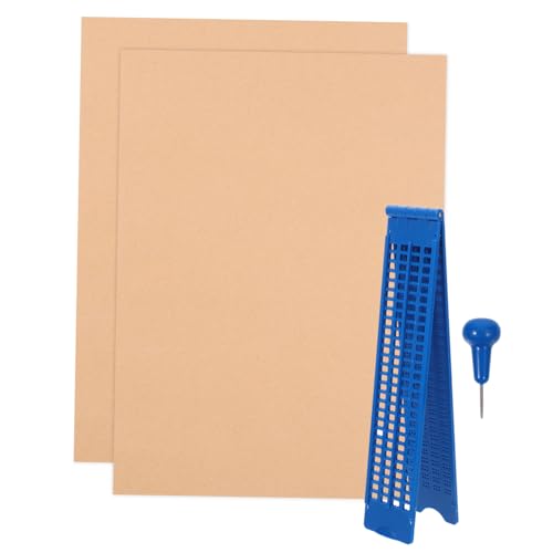 Lurrose 3 Sätze Braille-Tafel Stift-Übungspapier Braille-Schreibtablett Whiteboard trocken abwischbar Anfänger schiefertafel schreibtafel Blindenschrifttafel für Blinde Braille-Zubehör von Lurrose