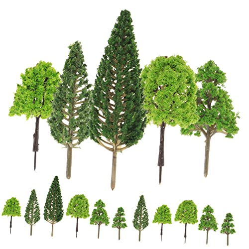 Lurrose 30St Mikrolandschaftssimulationsbaum Miniaturblätter Zug Modellbäume trainieren Künstliche Bäume Modellbäume u Artificial Tree Miniaturbaum Modelllandschaft Baumschmuck Plastik von Lurrose