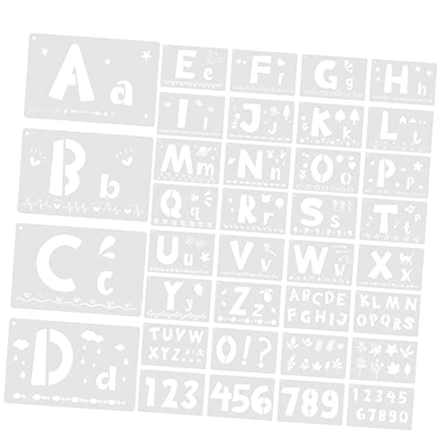 Lurrose Schablonenbuchstaben Alphabet-schablonen Zum Malen Zahlen-schablonen für Dekorative Projekte von Lurrose