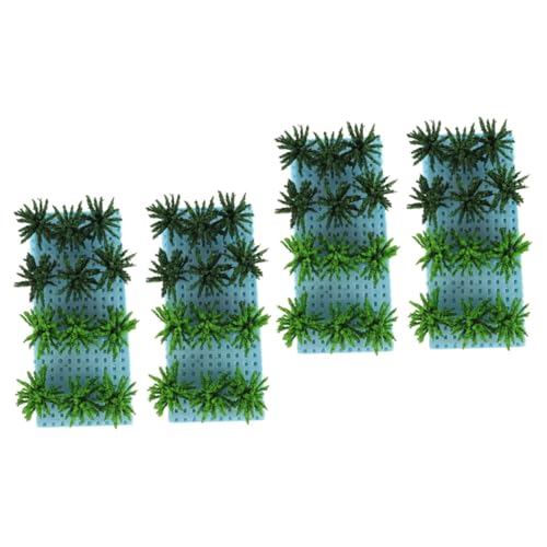 Lurrose 4 Kisten Bush-hain-Modell Mini-töpfe Spielset-zubehör Miniaturen Statisches Gras Haushaltsdekoration Grün Miniatur-Verzierungen Vegetation Bahn Plastik von Lurrose