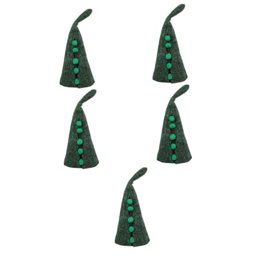 Lurrose 5St Erbsenhut Kostümzubehör Kostümhut Lustige Hut kopfschmuck Vielseitiger Hut Hüte anziehen ausgefallene Hexenhüte Kostüme Zaubererhut Halloween-Cosplay-Hut gefühlt Olive Green von Lurrose