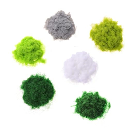 Lurrose 6St Graspulver mikrolandschaft Modellbau Material Model Building Grass Powder DIY Grass Powder Gras-Kaschmir-Pulver Miniaturgras Grasgeländepulver Sand Tafelgras Pulver Nylon von Lurrose