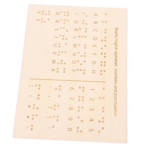 Lurrose Braille Lernhilfe Für Blinde Lesen Von Braille Buchstaben Lerntafeln Braille Tafel Braille Unterricht Braille Alphabet Karten Punkttafel Licht Blinde Menschen von Lurrose