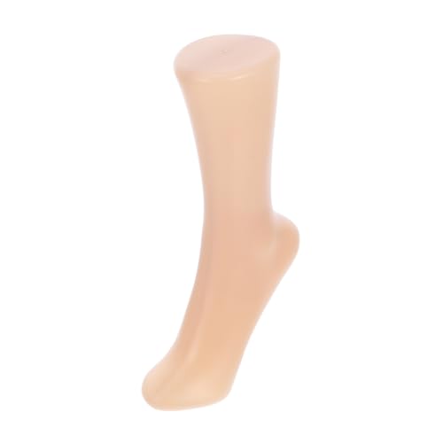 Lurrose Fußform Sockenform Socken-Display-Fußmodell Sockenblocker gefälschte Füße für Socke Socken Fuß Schaufensterpuppe Fußpuppe für Schuhe Socken Stehen Sockenmodell Plastik Beige von Lurrose