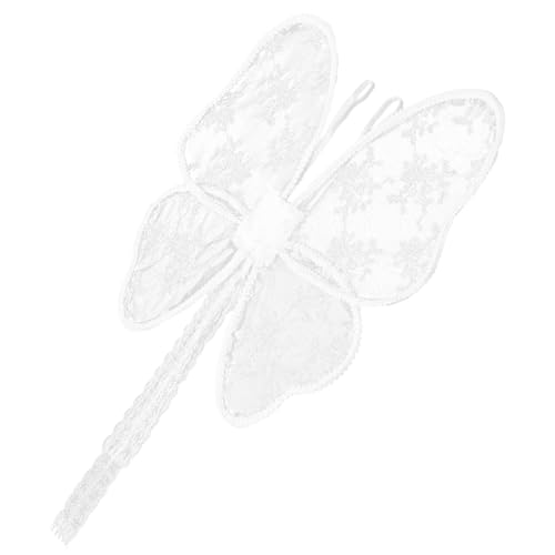 Lurrose Spitzenflügel Flügel für Kostüm Schmetterlingsflügel als Dekoration Kostüm Flügel Schmetterlingsflügel für Cosplay-Party Flügel für Frauen schmetterlingsflügel cosplay Plastik Weiß von Lurrose