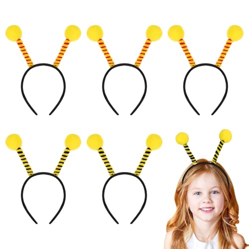 Lurrose Tier-Stirnbänder, Bienen-Styling, Haarband, schöne Tier-Cartoon-Haarreifen, Kostüm, Haar-Accessoires für Cosplay, Party, Halloween, Weihnachten, Festival, 6 Stück von Lurrose