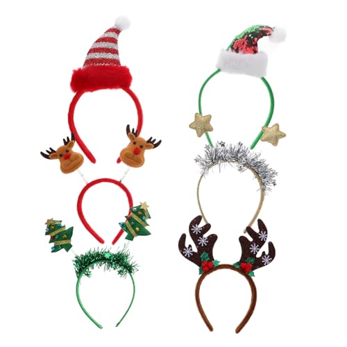 Lurrose Weihnachten Stirnband Weihnachten Baum Mode Stirnband Weihnachten Rentier Kostüm Stirnbänder Weihnachten Stirnbänder für Kinder Erwachsene Party Favors (Stil1) von Lurrose