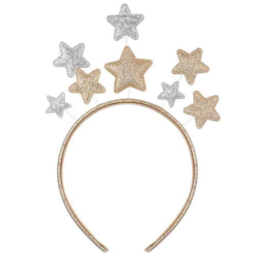 Lurrose stern stirnband weihnachten haarband niedlich stern haarband weihnachten haarschmuck guten rutsch ins neue jahr stirnband für party festival urlaub geburtstag von Lurrose