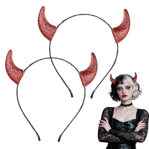 Lusofie 2 Stück Teufel Haarreif Halloween Teufelshörner Stirnbänder Vampir Teufel Kopfbedeckung Haarschmuck für Damen Herren Halloween Dämonenkostüm Carnival Mottoparty(Schwarz) Lusofie 2 Stück Teufel Haarreif Halloween Teufelshörner Stirnbänder Vampir Teufel Kopfbedeckung Haarschmuck für Damen Herren Halloween Dämonenkostüm Carnival Mottoparty(Schwarz) von Lusofie
