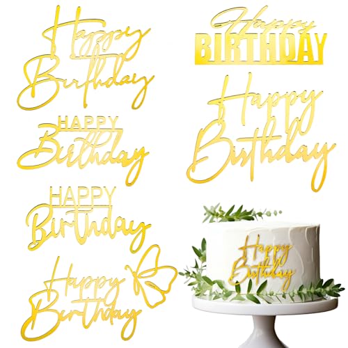 Lusofie 6 Stück Goldene Happy Birthday Tortendeko Spiegel Acryl Geburtstag Cake Topper Tortenaufsätze Gold Kuchenaufsätze An Der Seitliche Kuchen Für Torten Geburtstags Party Dekorationen Lusofie 6 Stück Goldene Happy Birthday Tortendeko Spiegel Acryl Geburtstag Cake Topper Tortenaufsätze Gold Kuchenaufsätze An Der Seitliche Kuchen Für Torten Geburtstags Party Dekorationen von Lusofie