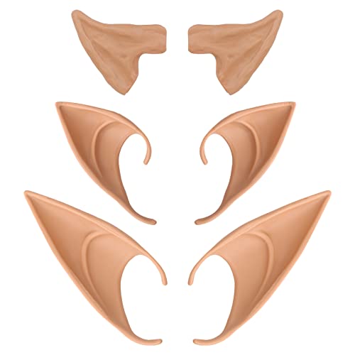 Lusofie Elfenohren Cosplay Fairy Elf Ears Soft Pointy Up Kostüm Fancy Accessoires Elfen Ohren Halloween Weihnachten Anime Party Dress Vampire the Masquerade von Lusofie