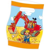 Baustelle Goodie Bags mit Bauarbeiter und Bagger-Motiv, 8 Folietütchen von Lutz Mauder