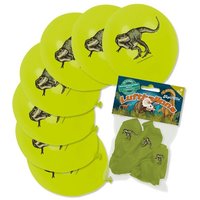 Dinosaurier Luftballons im 8er Pack, aufgedruckter Tyrannosaurus Rex von Lutz Mauder