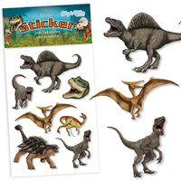 Glitzersticker Dinosaurier, coole Kinder-Sticker für Dino-Mottoparty, 1 Karte von Lutz Mauder