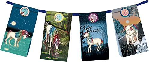 Lunabelle Einhorn * Adventskalender zum Selberbefüllen * mit 24 Papiertüten + 24 Zahlensticker + 4m Hängeband von Lutz Mauder // Geschenk Advent Weihnachten Kalender Überraschung von Lutz Mauder