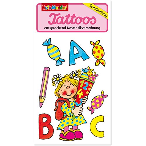 Lutz Mauder * Schulanfang MÄDCHEN * Tattoos 44635 // Kinder Kindertattoo Tatoo Tatto Kindergeburtstag Geburtstag Mitgebsel Geschenk ABC Einschulung von Lutz Mauder