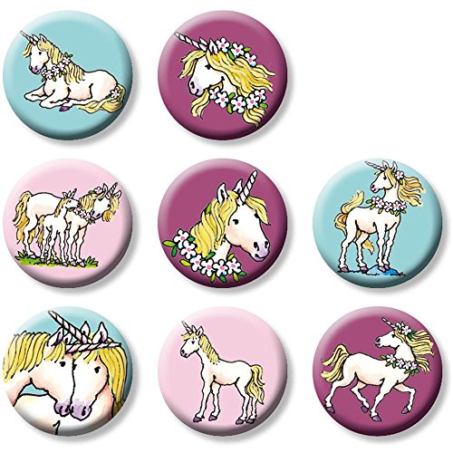 Lutz Mauder 67245 Mini-Button-Set Einhorn, 8 tlg. von Lutz Mauder