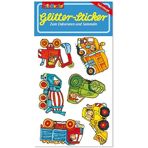 * Baustelle Fahrzeuge * Glitter-Sticker / Glitzer-Sticker von Lutz Mauder | Sticker Glitter Tattoo Glittersticker Kinder Kindergeburtstag Geburtstag Mitgebsel Geschenk Basteln Aufkleber Feuerwehrmann Feuerwehr Feuerwehrauto von Lutz Mauder