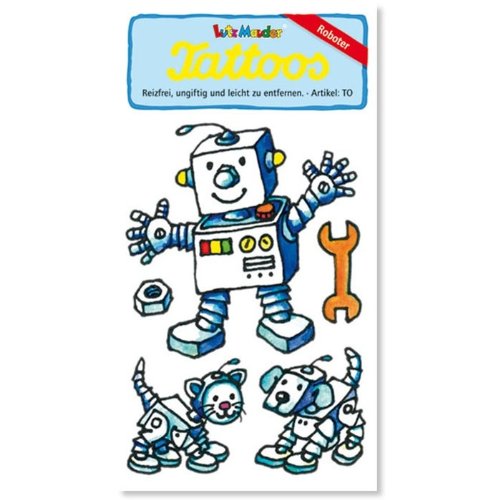 Lutz Mauder Roboter Roland & Co. Tattoos Kinder Kindertattoo Tatoo Tatto Kindergeburtstag Geburtstag Mitgebsel Geschenk von Lutz Mauder