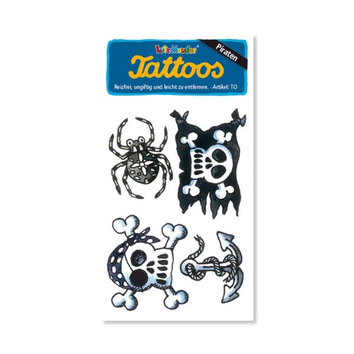 Lutz Mauder Piraten/Totenkopf Tattoos Kinder Kindertattoo Tatoo Tatto Kindergeburtstag Geburtstag Mitgebsel Geschenk von Lutz Mauder