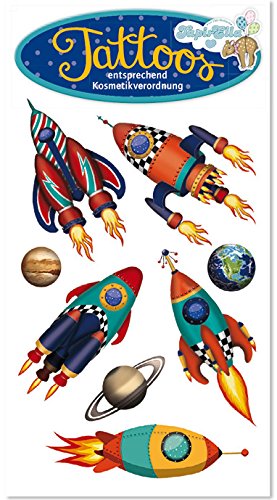 Lutz Mauder 8 Tattoos * Rakete 44653 // Weltraum Space Astronaut Kinder Kindertattoo Tatoo Tatto Kindergeburtstag Geburtstag Mitgebsel von Lutz Mauder