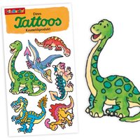 Temporäre Dino-Tattoos für Kinder, 1 Tattoo-Karte mit 6 Motiven von Lutz Mauder