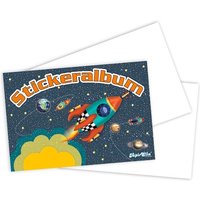 Weltraum-Stickeralbum, Stickerheft zum Sammeln & Tauschen, 1 Stk, 12 S. von Lutz Mauder