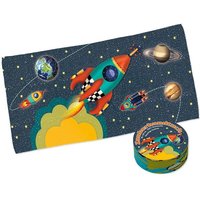 Zauberhandtuch Rakete, Geschenk für Weltraum-Mottoparty, 30x60cm von Lutz Mauder