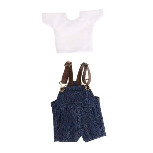 Luwecf 1/12 Puppenkleidung für Damen, T Shirt Und Jeansshorts, Accessoire, Mode von Luwecf