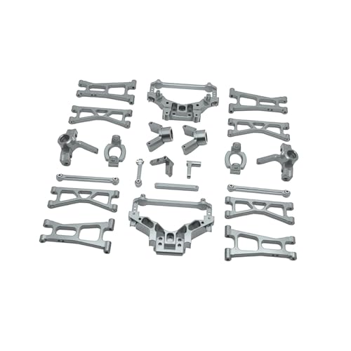 Luwecf 1/14 RC Auto Ersatzteil RC Auto Teile Kits Zubehör Metall Upgrade für 14321, Grau von Luwecf