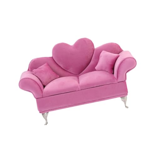 Luwecf 1/6 Sofa für 12 Zoll Puppen, Schmuckkästchen für Mädchen Und Frauen, ROSA von Luwecf