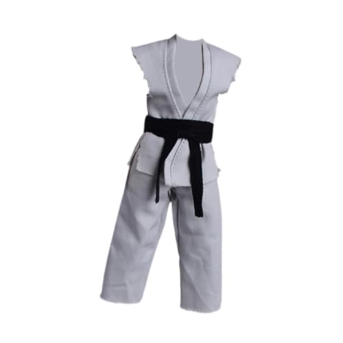 Luwecf 1:12 Skala Samurai Kimono Figuren 6 Zoll Judo Outfit Puppenkleidung, Grau von Luwecf