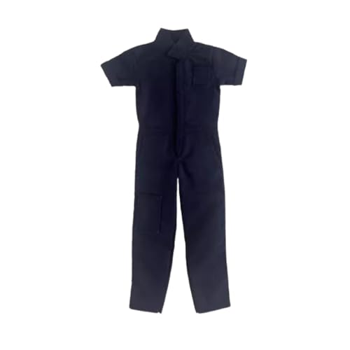 Luwecf 1:12 Uniform Jumpsuit Overalls Miniatur Kleidung Body für 6'' Zoll Puppenfiguren, BLAU von Luwecf