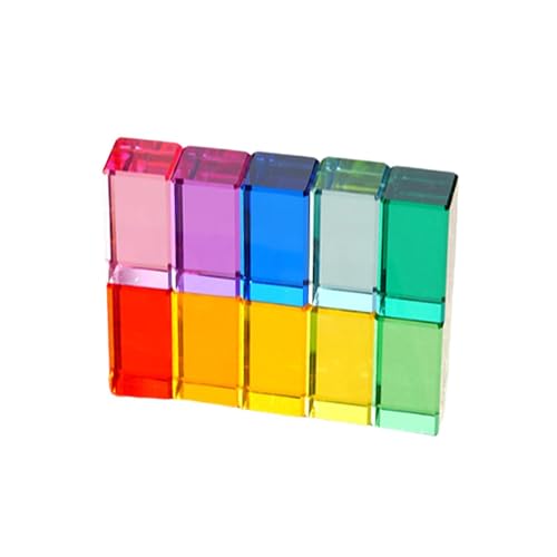 Luwecf 10x Regenbogen Blöcke Stapeln Spielzeug Lernen Farbe Rechteck Pädagogisches Spielzeug Luwecf 10x Regenbogen Blöcke Stapeln Spielzeug Lernen Farbe Rechteck Pädagogisches Spielzeug von Luwecf