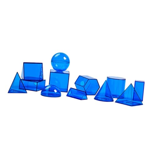 Luwecf 12x 3D Geometrische Formen, Lernspielzeug, Geometrische Körper für Grundschulkinder von Luwecf