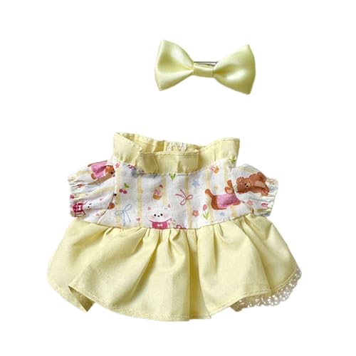 Luwecf 2 Stück Kostümzubehör Plüsch Puppenkleidung Plüsch Puppenoutfit für 17 cm oder 15 cm Puppe, Kleid von Luwecf