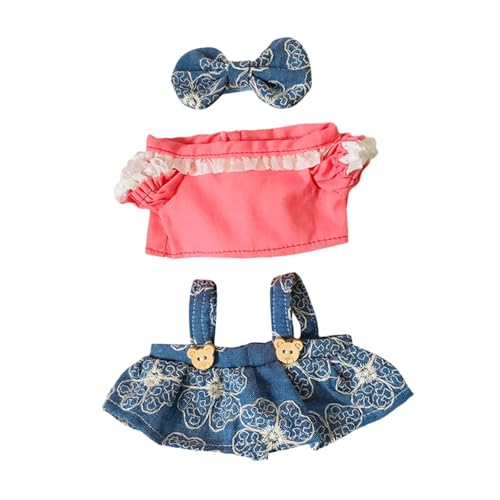 Luwecf 20 cm Puppenkleidung, Puppenrock Outfits, Mini, Machen Sie Ihre Eigene Puppe, Kinderspielzeug, Puppenkleidung, Süßer Puppenkleidungsanzug für Kinderge, mit Haarnadel von Luwecf