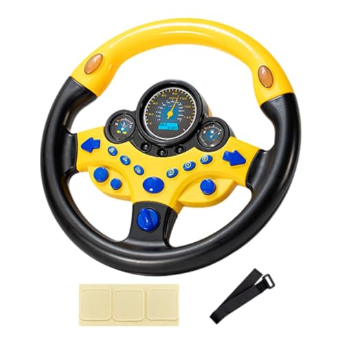 Luwecf 3 Stück Lenkrad Spielzeug Simuliertes Fahrcontroller Kinder Fahrer Auto Spiel Musikalisches Lernspielzeug mit Licht Aus PP Material für Rollenspiele, Gelb Luwecf 3 Stück Lenkrad Spielzeug Simuliertes Fahrcontroller Kinder Fahrer Auto Spiel Musikalisches Lernspielzeug mit Licht Aus PP Material für Rollenspiele, Gelb von Luwecf