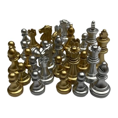 Luwecf 32 Teiliges Schachspiel für 2 Spieler, Galvanisierte Figuren Aus Gold Und Silber Luwecf 32 Teiliges Schachspiel für 2 Spieler, Galvanisierte Figuren Aus Gold Und Silber von Luwecf