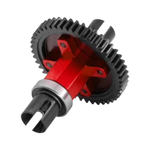 Luwecf 46T Metall Rutschkupplungen, Upgrade Teile für Rutschkupplungen, Baugruppe Zentralachse, Komplette Rutschkupplungen für 1/8 4WD Sledg RC Auto, Rot von Luwecf