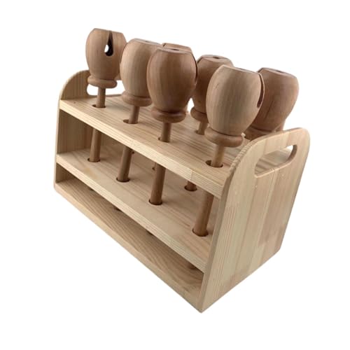 Luwecf 8 Stück Maracas aus Holz, Sandhämmer, Handperkussion, handbemalte Maracas für Festivals von Luwecf