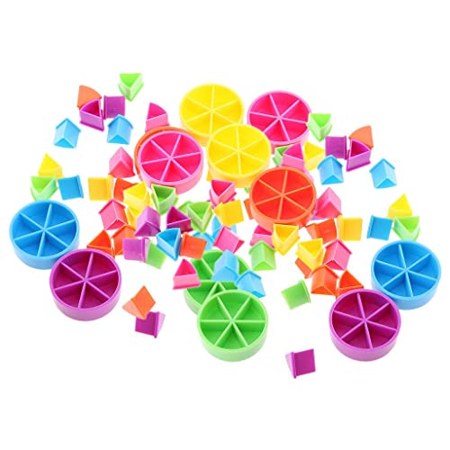 Luwecf 84 Stück Spielsteine für Mathematische Brüche, Mehrfarbig, 84Stk Luwecf 84 Stück Spielsteine für Mathematische Brüche, Mehrfarbig, 84Stk von Luwecf