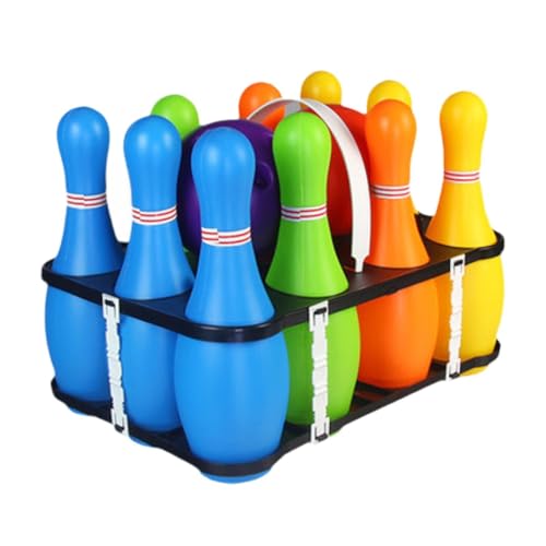 Luwecf Bowling Set für Kinder, Interaktives Bowling Spielzeug, Lustiges Bowling Spiel mit 10 Bowling Pins Und 2 Bällen, Geburtstagsgeschenk für Kinder von Luwecf