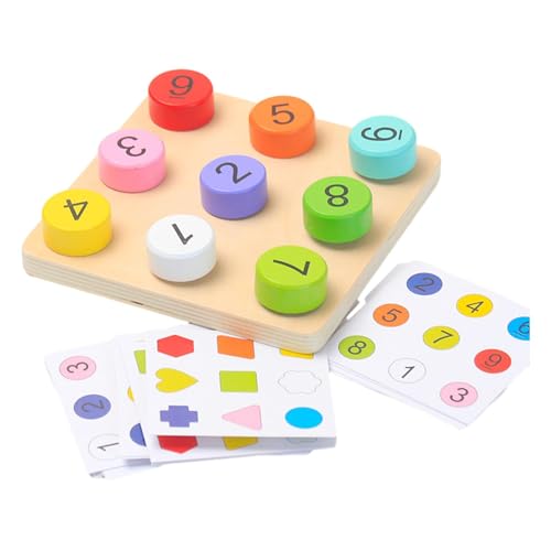 Luwecf Brettspiel Puzzle Block für Kleinkinder, Hand-Auge-Koordination und frühe Bildung, Nummernabgleich Luwecf Brettspiel Puzzle Block für Kleinkinder, Hand-Auge-Koordination und frühe Bildung, Nummernabgleich von Luwecf